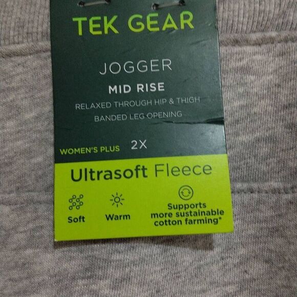 TEK GEAR Joggers, NWT, Mid Rise Women's 2XL Grey - Picture 1 of 9